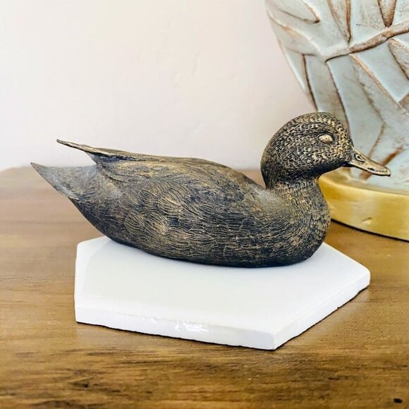 Vintage Widgeon Duck Figurine Collectible 2001 Signed by Howard Nixon Century - Picture 1 of 5